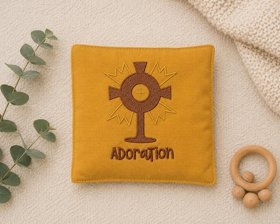 Catholic Adoration Soft Book for Baby | Eucharistic Baby Book | Quiet Mass Toy | Catholic Baby Gift | Christian Sensory Book