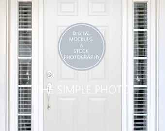 White Door Mockup, Blank Door Photo, Plain White Door, Blank Door, Photo of Door, Wreath Mockup, Vinyl Decal Mock Up, Exterior White Door