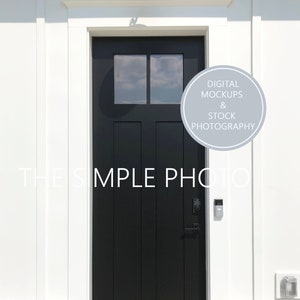 Farmhouse Door Mockup, Blank Door Photo, Plain Exterior Door, Blank Black Door, Door Photo, Wreath Mockup, Vinyl Decal Mock Up,Exterior Door
