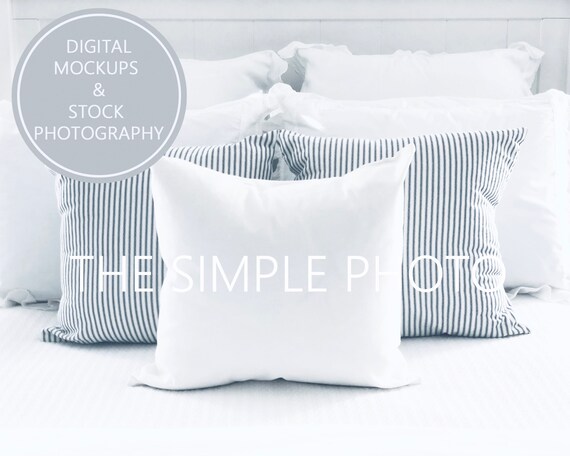 Blank Pillow Mockupsquare Pillow Mockup White Pillow Photo Pillow
