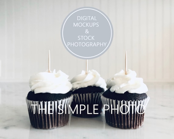 Download Cupcake Topper Mockup Cupcake Mockup Photo Of Cupcakes Etsy