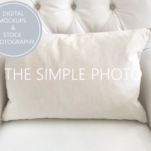 Blank Rectangular Pillow Mockup, Natural Pillow Photo, Blank Natural Pillow, Pillow Stock Photo, Styled Pillow Photo, Pillow Mockup, Mockup