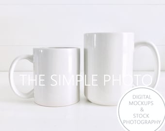 11oz and 15 oz Mug Mockup Blank Coffee Mug Mockup Mug Styled Stock Photo Mug Mockup White Blank Coffee Mug Plain Mug Mockup Mug Set Mockup