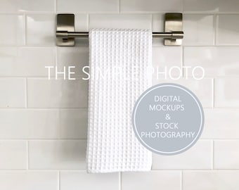 Blank Waffle Weave Towel Mockup, Photo of Towel, Towel Stock Photo, Mock Up of Towel, Mockups, Towel Background, Digital Towel Mockup, JPEG