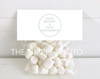 Treat Bag Topper Mockup Wedding Gift Bag Mockup Shower Gift Mockup Birthday Party Favor Mockup Gift Tag Mockup Stock Photo Sweets Mockup