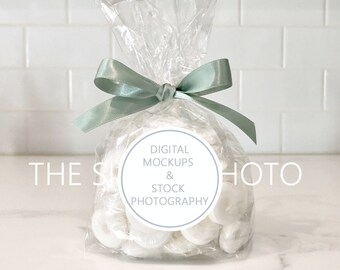 Label Mockup Sticker Mockup Baby Shower Treat Bag Mockup Wedding Gift Bag Mockup Birthday Party Favor Mockup Food Treat Gift Tag Mockup