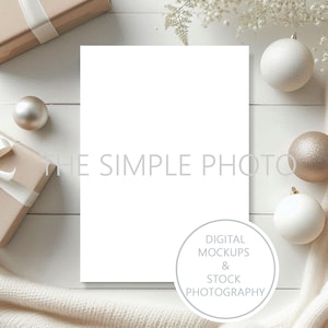 Convite de Natal neutro, modelo de cartão de Natal vertical em branco, modelo de convite para festa de fim de ano, modelo de convite para festa 5x7, modelo JPEG