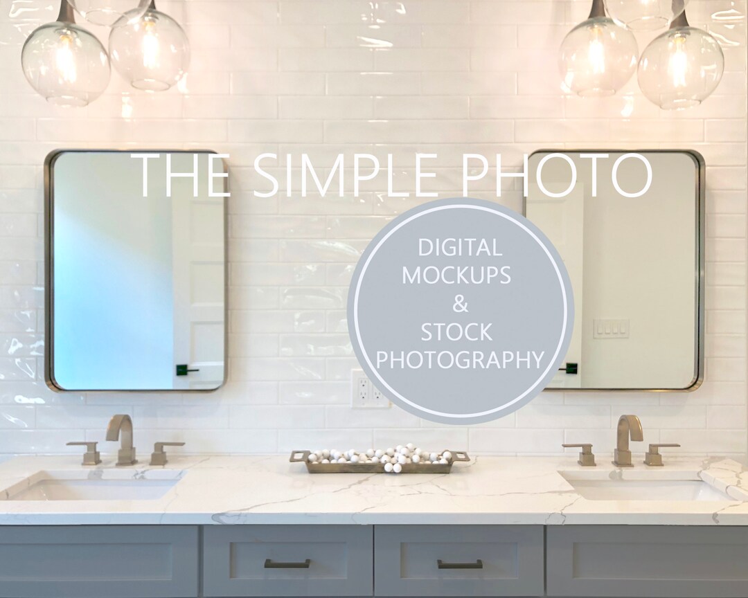 Bathroom Wall Mockup Blank Wall Bathroom Photo Wall Mockup Etsy