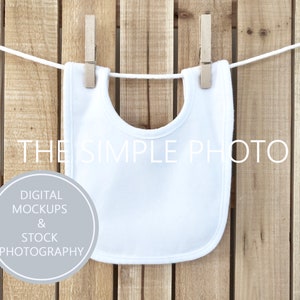 Blank White Gerber Baby Bib Mockup, Photo of Baby Bib, Bib Stock Photo, Styled Photography, Mock Up of Baby Bib, Baby Mockups, Baby Clothes