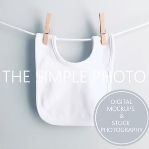 Baby Bib Mockup, Photo of Baby Bib, Bib Stock Photo, Styled Photography, Mock Up of Baby Bib, Baby Mockups, Baby Clothes Photo,Digital Photo