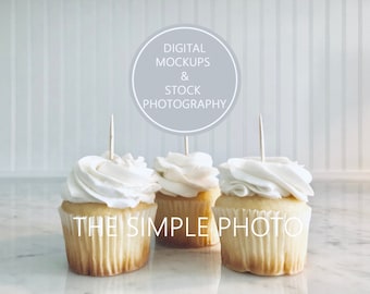 Cupcake Topper Mockup, Cupcake Mockup, Photo Of Cupcakes, Styled Stock Photo, Stock Photo of Cupcakes, Styled Cupcakes, Blank Cupcake Topper