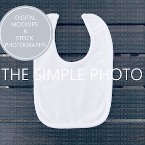 White Bib Mockup, Blank Baby Bib, Infant Mockups, Baby Mockups, Newborn Mockups, Styled Baby Photo, Bib Template, Cotton Bib Photo, Baby Bib