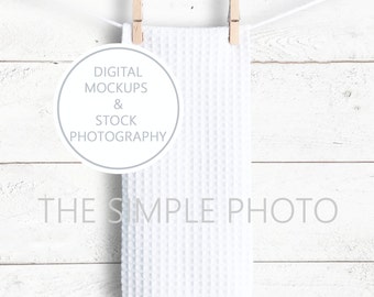 Blank Waffle Weave Towel Mockup, Photo of Towel, Towel Stock Photo, Mock Up of Towel, Mockups, Towel Background, Digital Towel Mockup, JPEG