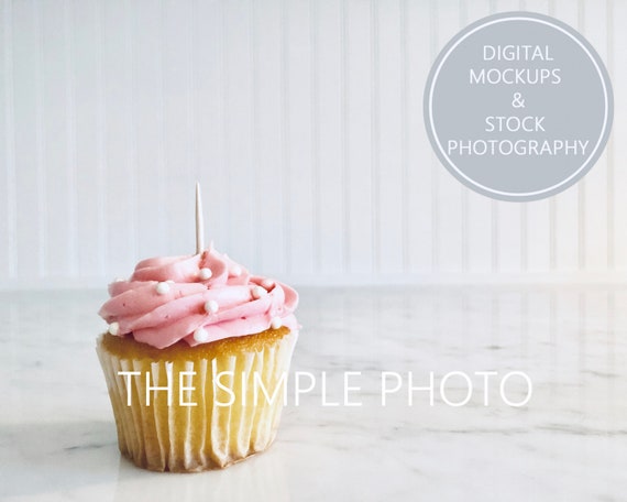 Download Pink Cupcake Topper Photocupcake Mockup Photo Of Cupcake Etsy