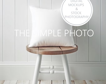 Farmhouse Pillow Mockup, White Pillow Mockup, Nursery Pillow Mockup, Square Pillow Mockup, Blank Pillow Mockup, Square Pillow Mockup Photo
