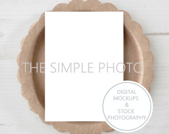 Invitation Mockup, Menu Mockup Blank Card Mockup Shower Invitation Mockup Wedding Invitation Mockup 5x7 Invitation Mockup Wood Background