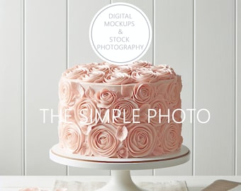 Maqueta de topper de pastel, maqueta de pastel, foto de pastel, foto de stock con estilo, foto de stock de pastel, pastel con estilo, topper de pastel en blanco