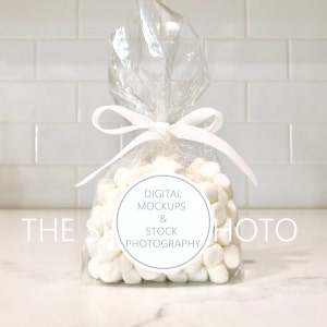 Guest Favor Bag Label Mockup Thank You Favor Sticker Mockup Wedding Shower Favor Mockup Sweets Gift Bag Mockup Birthday Party Favor Gift Tag