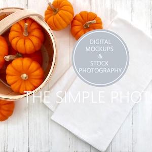 Fall Towel Mockup, Pumpkin Towel Photo, Fall Mockup, Autumn Mock Up, Styled Mockup, Farmhouse Mockup, White Towel Mockup, Fall Mockup