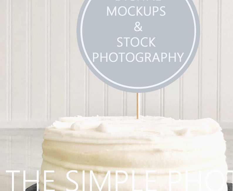 Download Cake Topper Mockup Cake Mockup Photo Of Cake Styled Stock ...