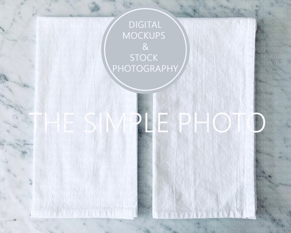 Blank Towel Mockup Towel Mockups Plain White Towels Cotton Etsy