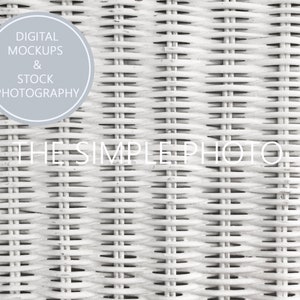 White Wicker Stock Photo Background, Wicker Photo Mockup, Plain White Wicker Background, Blank White, Photo of White Wicker, Digital Wicker