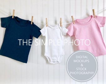 Mockup de camiseta para niños en blanco, foto de camisetas para niños pequeños, mockup de camiseta para niños, mockup de camisa para niños, camisas para niños, ropa de niño con estilo, JPEG