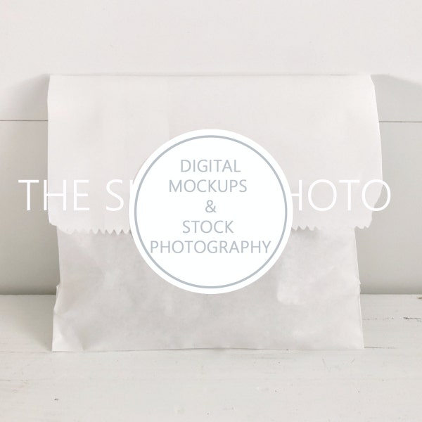 Round Sticker Label Mockup Wedding Birthday Treat Bag Mockup Gift Bag Mockup Party Favor Mockup Gift Tag Mockup Treat Styled Stock Photo