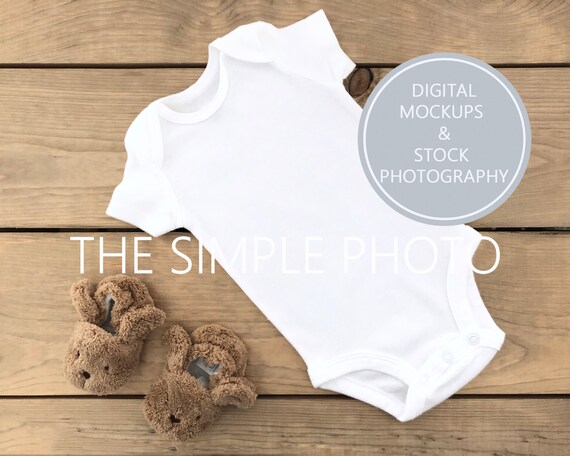Baby Bodysuit Mockup Mockup Of White Bodysuit Photo Of Baby Etsy
