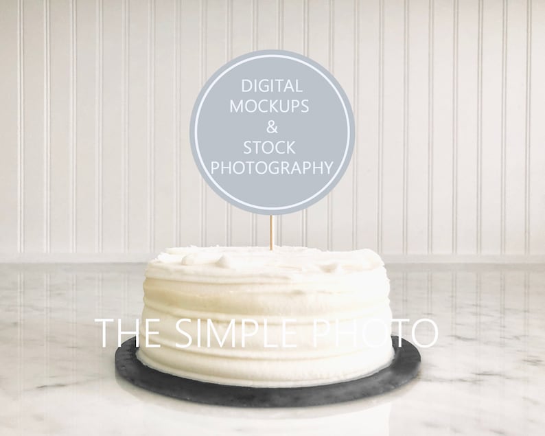 Download Cake Topper Mockup Cake Mockup Photo Of Cake Styled Stock ...