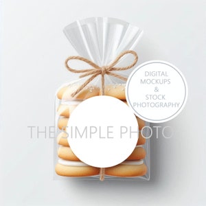 Round Sticker Mockup Label Mockup Cookie Treat Bag Mockup Party Favor Mockup Baby Shower Favor Mockup Cookie Treat Bag Mockup Cookie Mockup