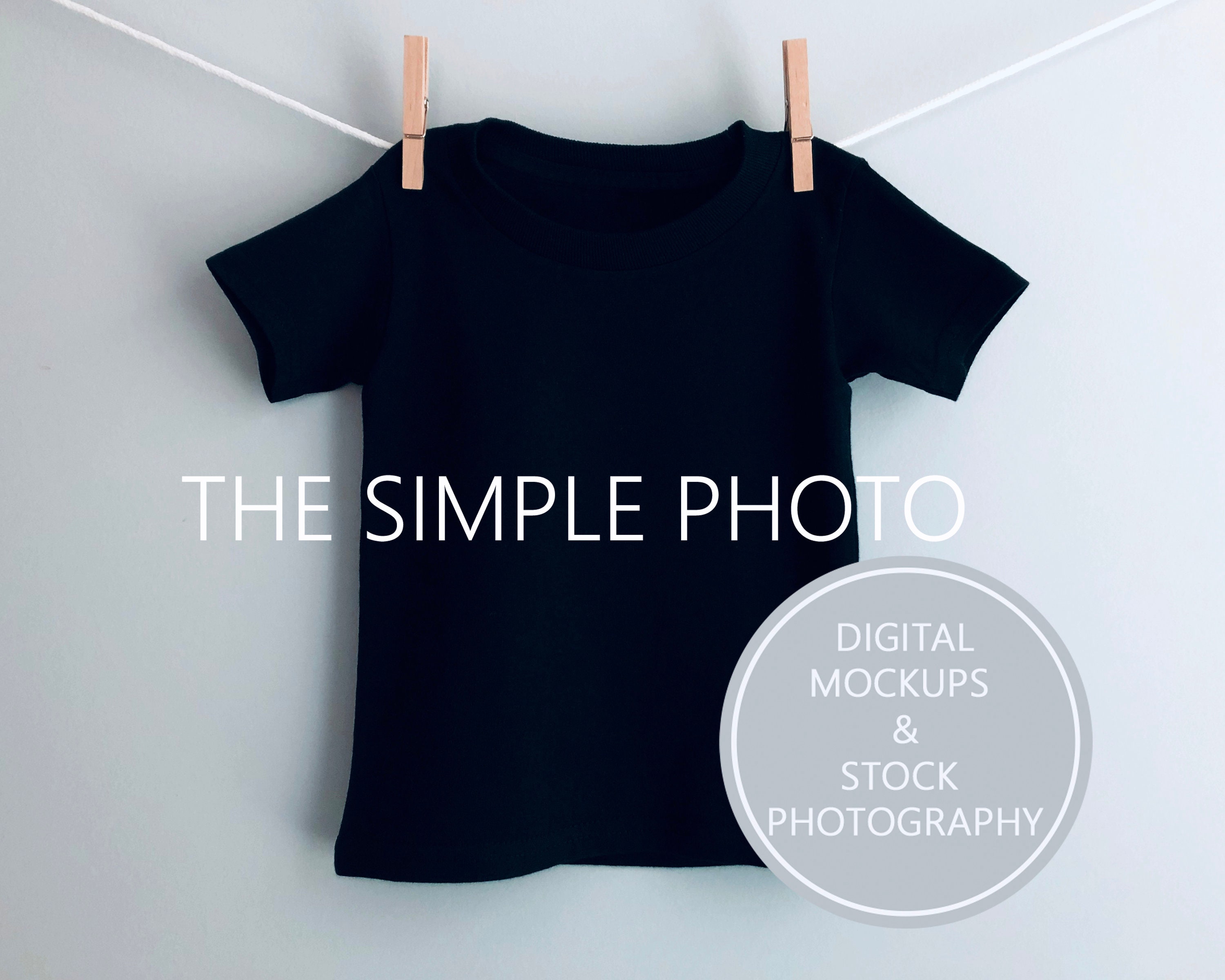 Download Black Toddler Shirt Mockup Blank Black Childs T Shirt Black Etsy