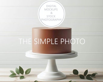 Maqueta de topper de pastel de chocolate, maqueta de topper de pastel neutro, foto de pastel, foto de stock con estilo, foto de stock de pastel, pastel con estilo, pastel en blanco