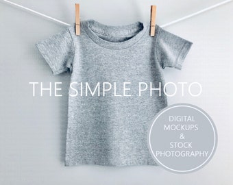 Childs T-Shirt Mockup, Toddler Shirt Mockup, Kids Mockup, Product Mockup, Digital Background, Styled Photo, Gray Shirt Mockup,Shirt Template