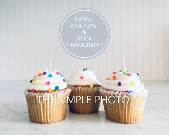 Download Cupcake Topper Mockup Cupcake Mockup Photo Of Cupcakes Etsy