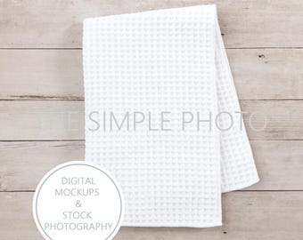 Towel Mockup, Kitchen Towel Photo, Kitchen Towel Mockup, Hand Towel Mock Up, Stock Photography, Image of White Towel, Blank Kitchen Towels