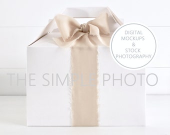 Gable Box Label Sticker Mockup Logo Mockup Shower Treat Box Mockup Wedding Thank You Gift Mockup Party Favor Mockup Gift Tag Mockup JPEG