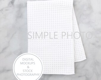 Towel Mockup, Kitchen Towel Photo, Kitchen Towel Mockup, Hand Towel Mock Up, Stock Photography, Image of White Towel, Blank Kitchen Towels