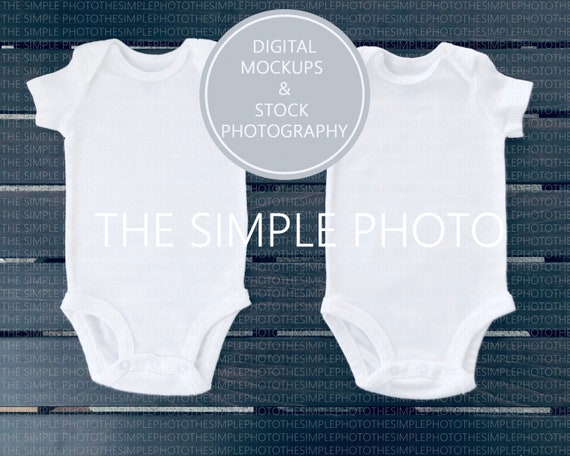 Baby Bodysuit Set Mockup Bodysuit Flatlay Photo Of Baby Etsy