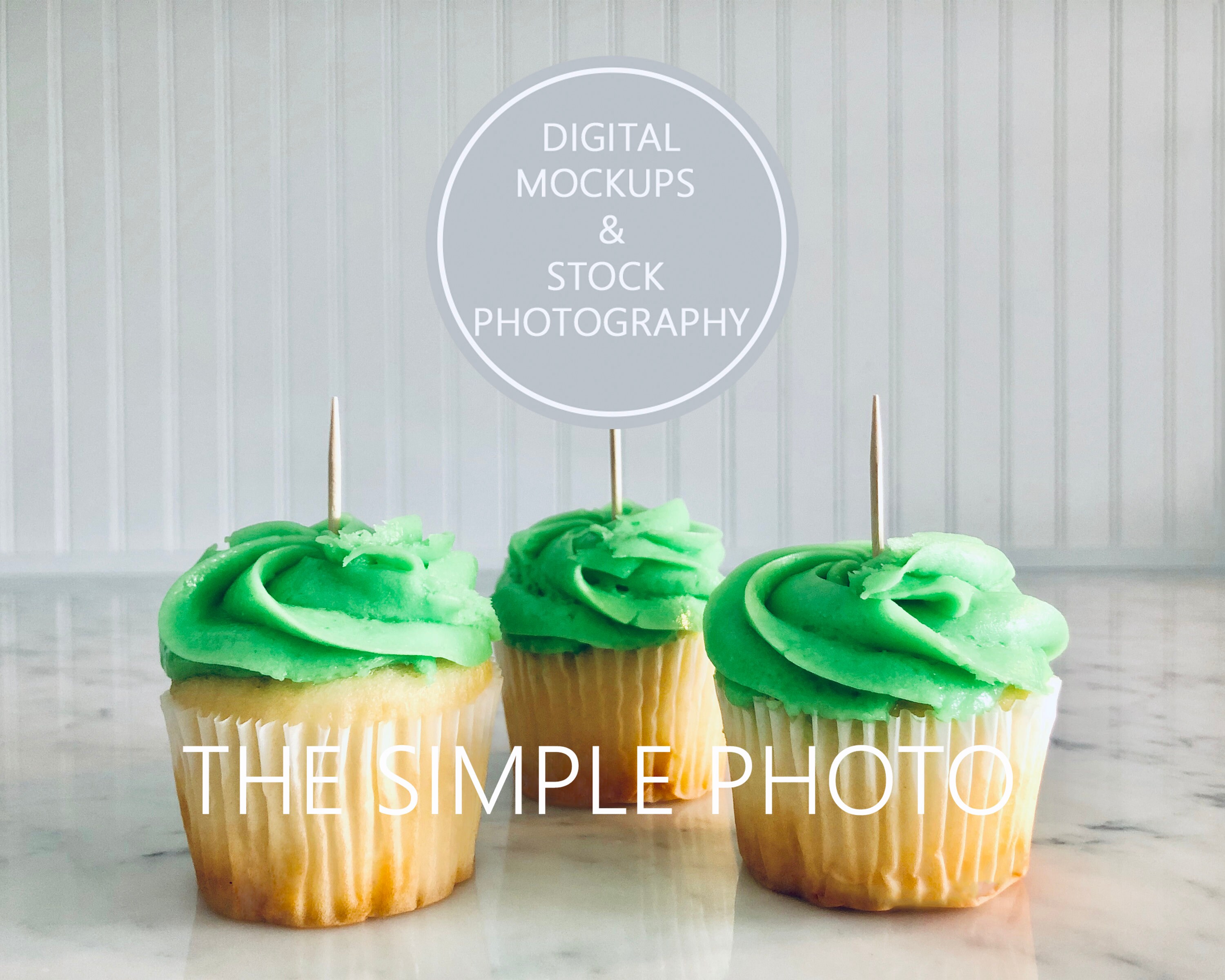Download Cupcake Topper Mockup Green Cupcake Mockup Foto de Cupcakes | Etsy