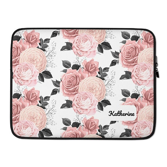 Floral Laptop Sleeve Custom Laptop Sleeve Laptop Sleeve Etsy