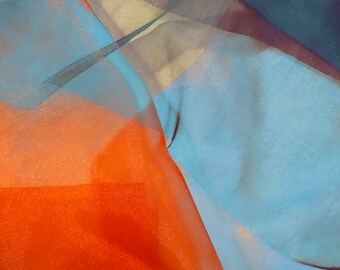 Contemporary Original Fine Art Limited Edition Orange and Blue Abstract Photograph