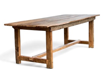 Custom French Farmhouse Dining Table of Reclaimed Antique Barn Wood