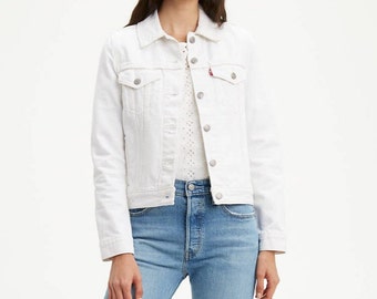 levis white trucker jacket