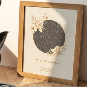 The Day YOU WERE BORN Custom Star Map, Wedding Anniversary, Map of the ...