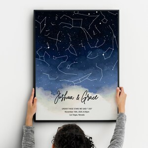 Sternenkarte, Personalisierte Sternenkarte, Personalisierte Himmelskarte, Die Nacht, die wir getroffen haben, Jahrestag Verlobung Hochzeit Weihnachten Geschenk digital