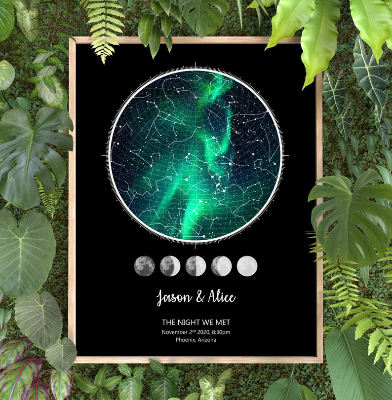 The perfect keepsake for the couple: a custom star map showing how the sky looked in that special moment of time. The perfect gift for the celestial lovers, moon lovers, astronomy lovers or a nature lover.
 personalized new baby star map
birth of baby night sky print
custom constellation baby gift
map of stars on baby’s birthday
nursery wall art star map
baby arrival star chart print
family constellation poster
newborn astrology star map
star map for baby shower gift
custom sky map new parents