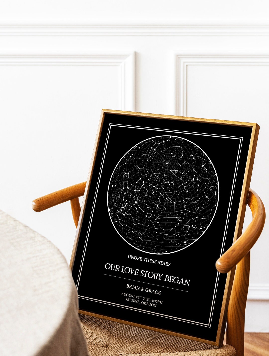 Stars the Night We Met Custom Star Map Print, Star Map by Date ...