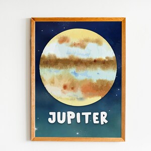 Watercolor SOLAR SYSTEM PLANETS Set of 10 Prints, Printable Wall Art ...