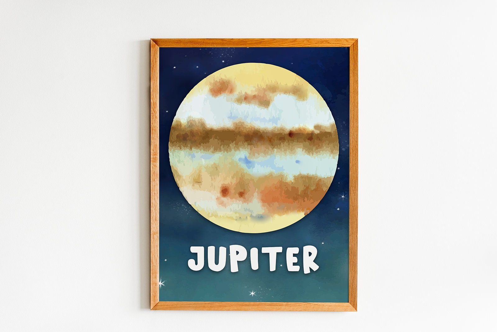 Watercolor SOLAR SYSTEM PLANETS Set of 10 Prints, Printable Wall Art ...